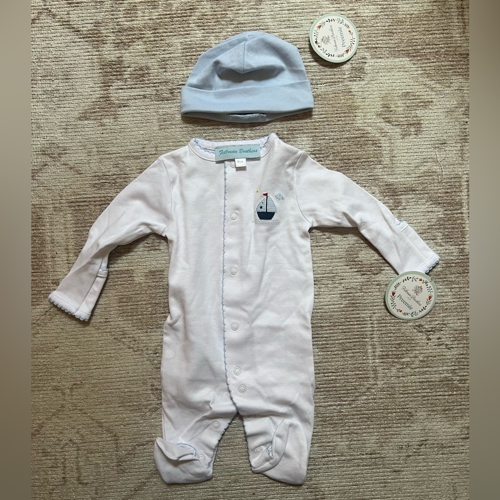 Feltman Brothers Onesie + Hat (Preemie/Newborn)